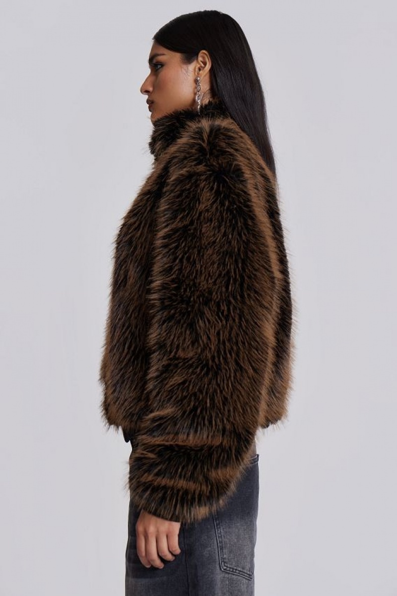 Jadedlondon Mendoza Faux Fur Jacket | JADLDN24192