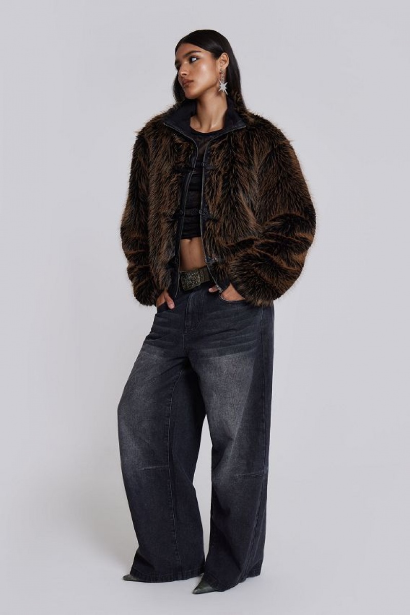 Jadedlondon Mendoza Faux Fur Jacket | JADLDN24192