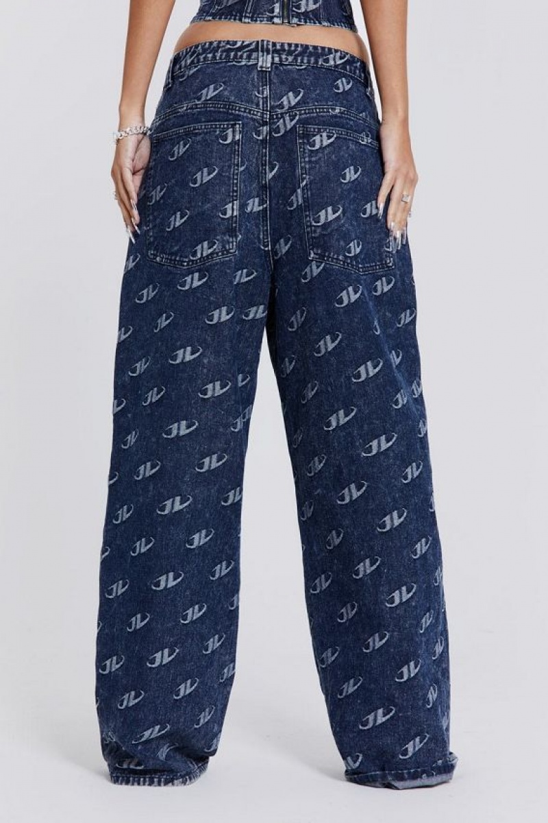 Jadedlondon Monogram Baggy Jeans | JADLDN24440