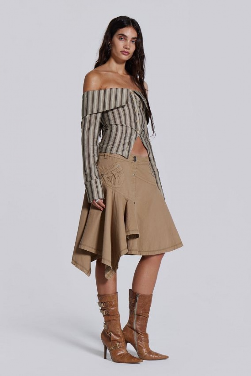 Jadedlondon Noa Cargo Midi Skirt | JADLDN24220