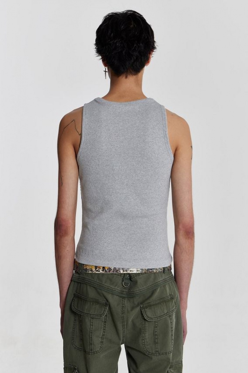 Jadedlondon Ntrls Grey Rib Vest | JADLDN24711