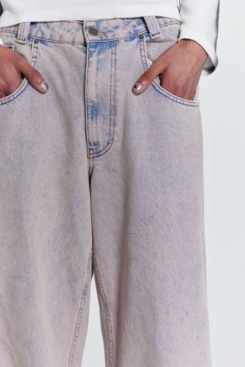 Jadedlondon Pink Wash Acid Colossus Baggy Jeans | JADLDN24380