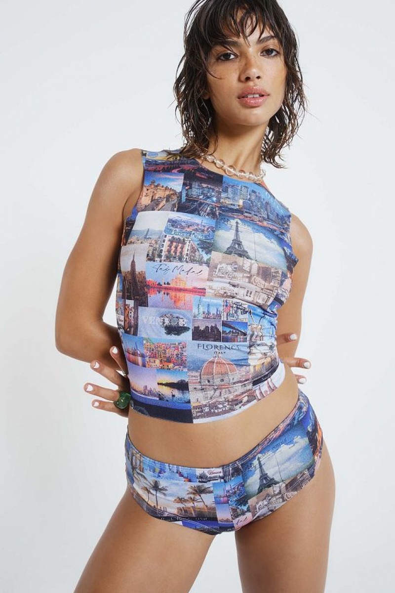 Jadedlondon Postcards From Pagayo Tankini Top | JADLDN24271