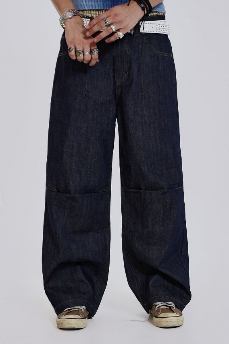 Jadedlondon Raw Blue Denim Razor Jeans | JADLDN24494