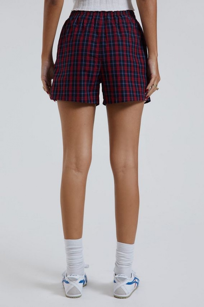 Jadedlondon Red Tartan Boxer Short | JADLDN24123