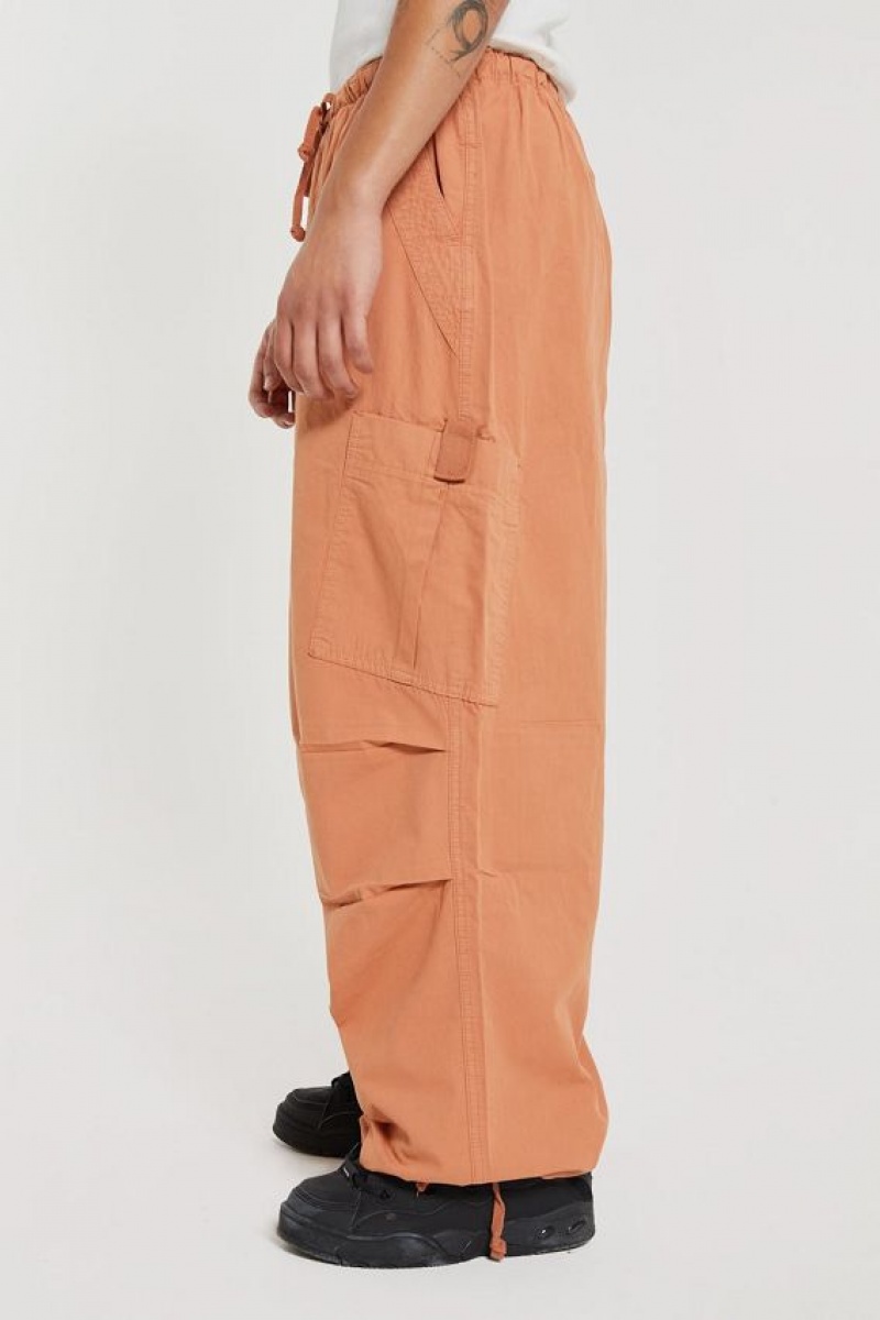 Jadedlondon Rust Orange Parachute Cargo Pants | JADLDN24766