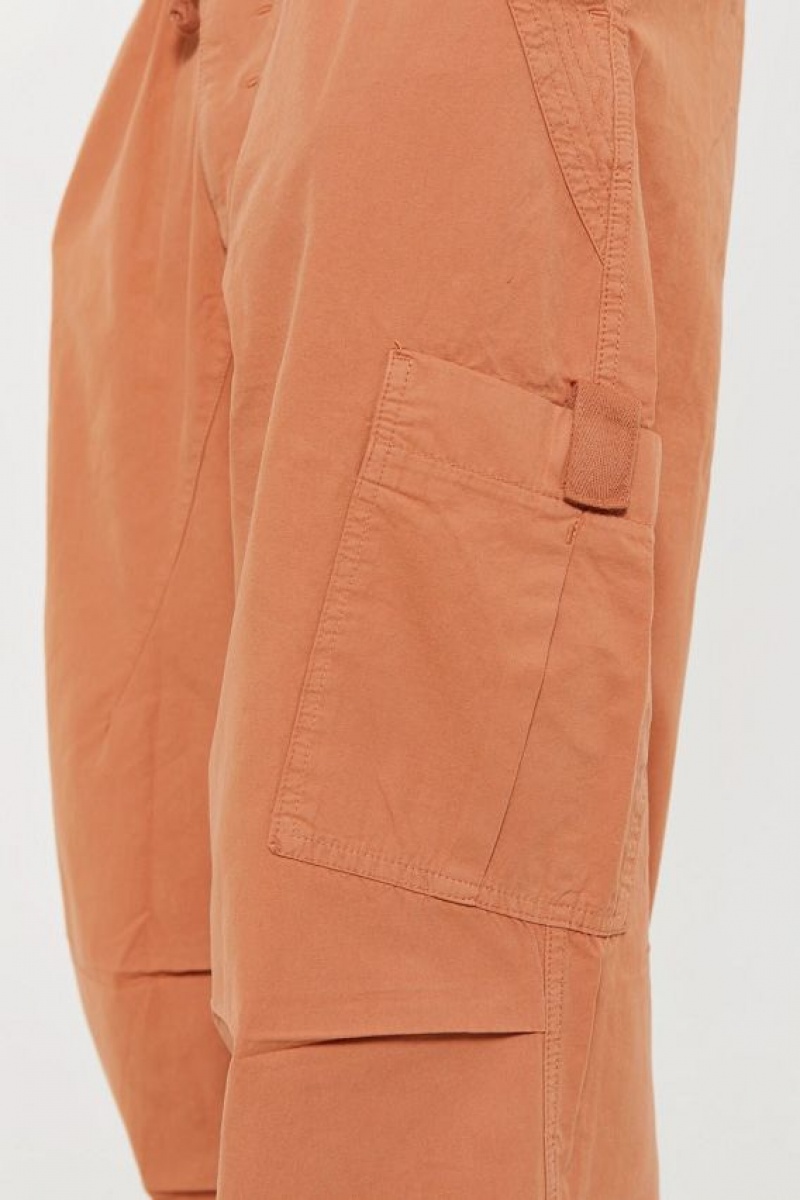 Jadedlondon Rust Orange Parachute Cargo Pants | JADLDN24766