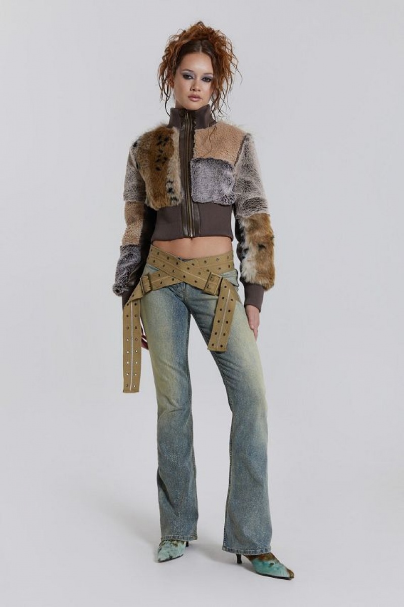 Jadedlondon Soho Faux Fur Bomber Jacket | JADLDN23849