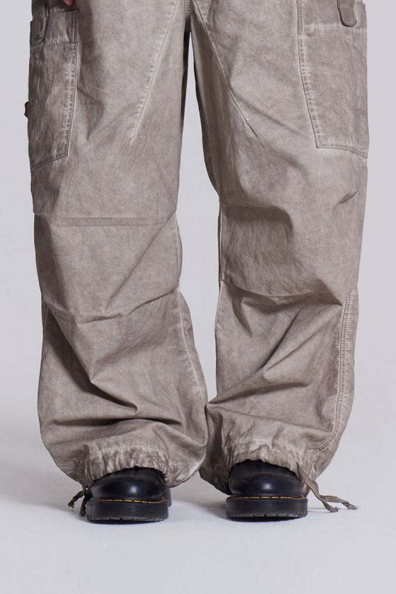 Jadedlondon Stone Oil Wash Parachute Pants | JADLDN24784