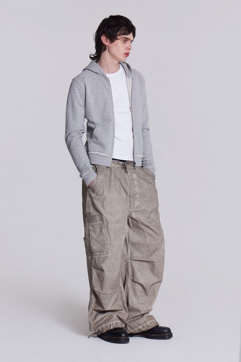 Jadedlondon Stone Oil Wash Parachute Pants | JADLDN24784