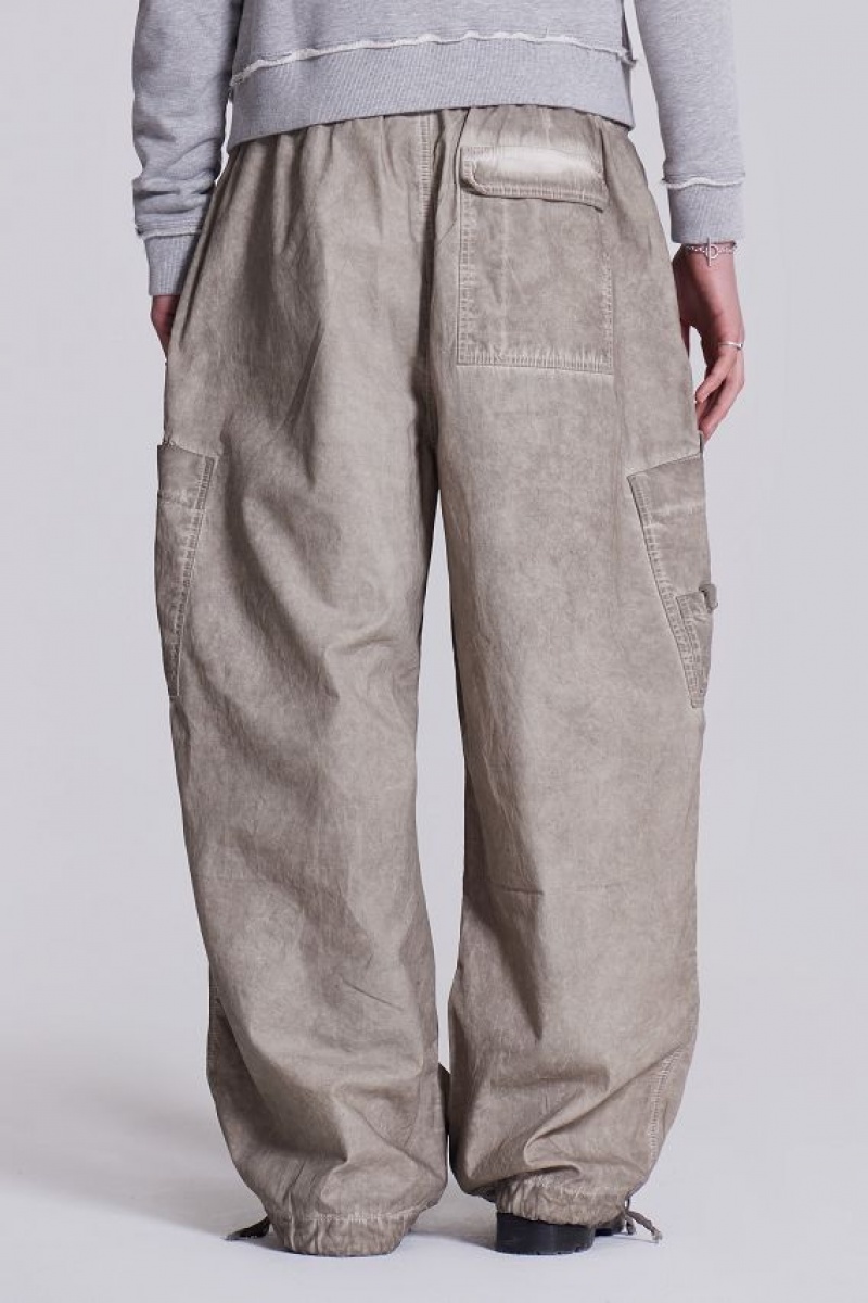 Jadedlondon Stone Oil Wash Parachute Pants | JADLDN24761