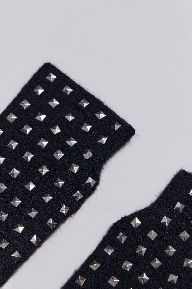 Jadedlondon Stud Fingerless Gloves | JADLDN24909