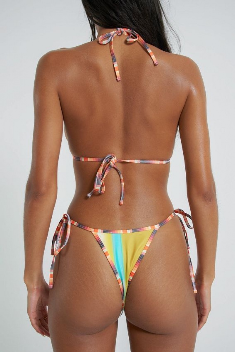 Jadedlondon Sunset Micro Triangle Bikini Top | JADLDN24279