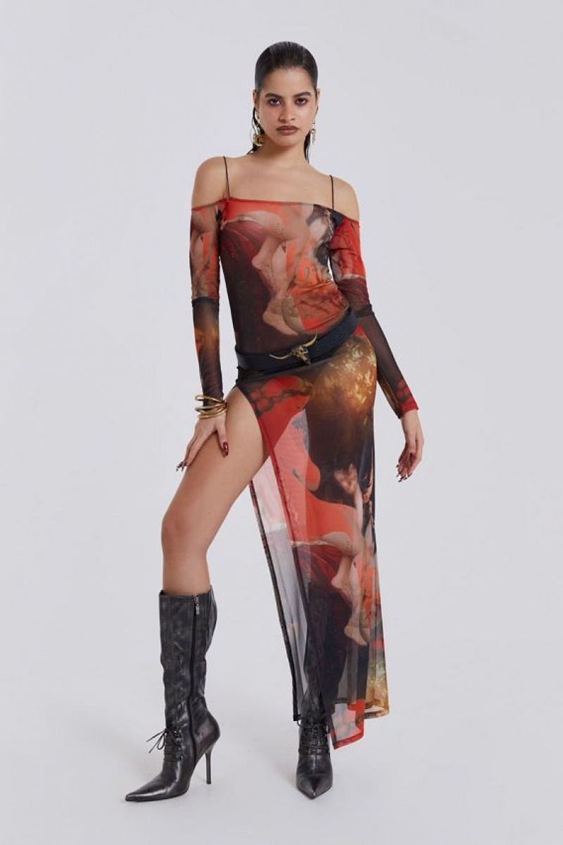 Jadedlondon Valencia Print Maxi Dress | JADLDN23817