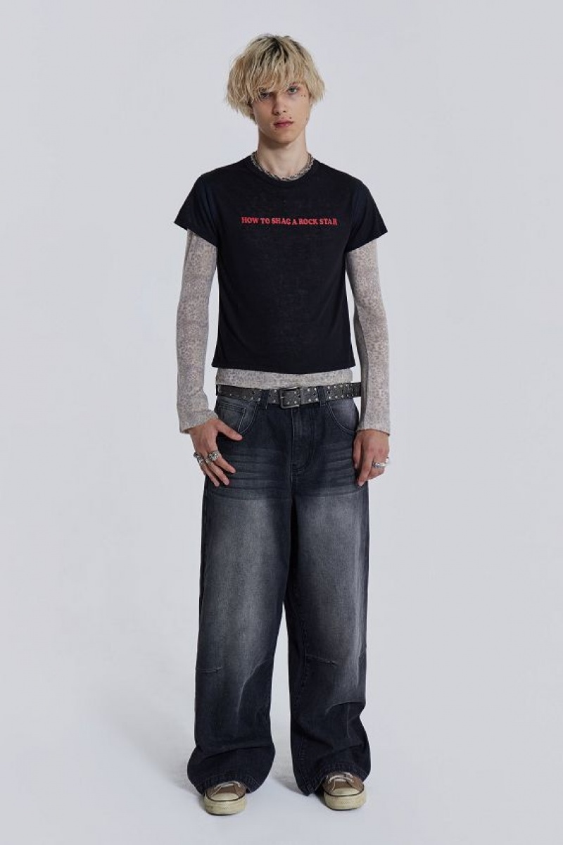 Jadedlondon Washed Black Colossus Jeans | JADLDN24411