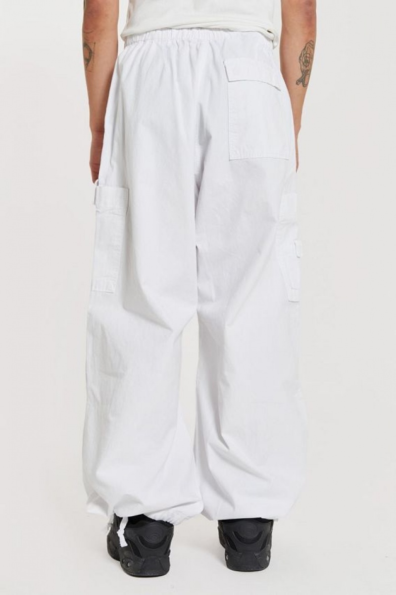 Jadedlondon White Parachute Cargo Pants | JADLDN24765