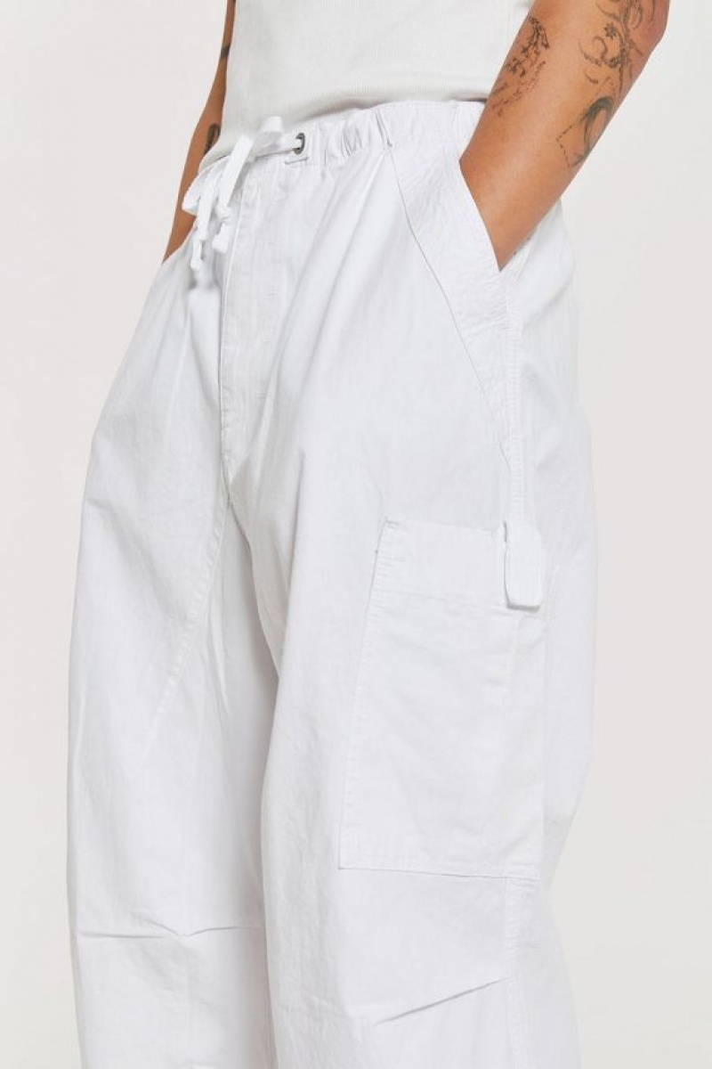 Jadedlondon White Parachute Cargo Pants | JADLDN24765