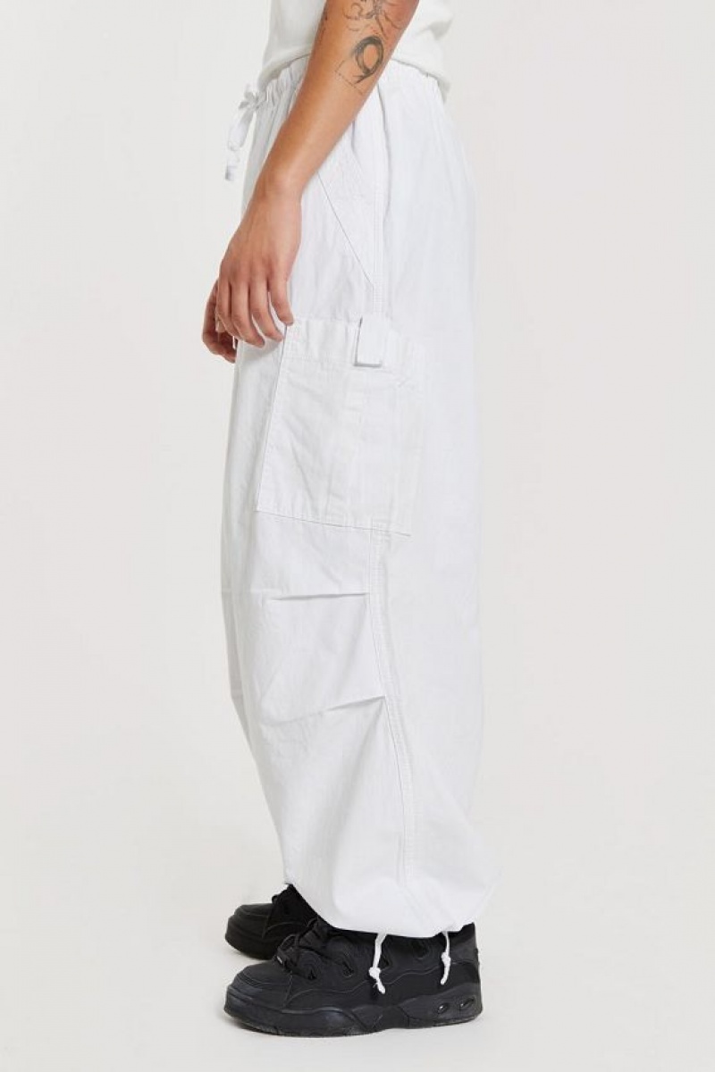 Jadedlondon White Parachute Cargo Pants | JADLDN24765