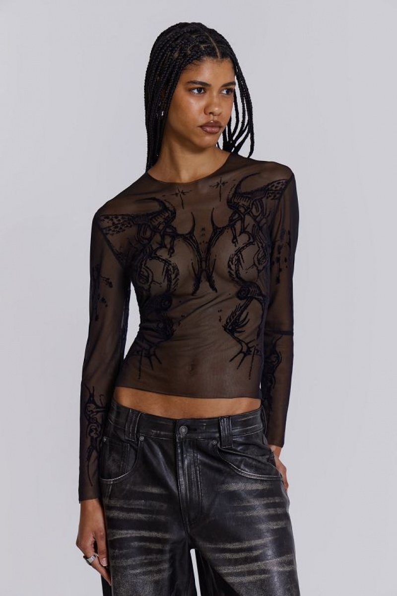 Jadedlondon Wings Mesh Top | JADLDN23971