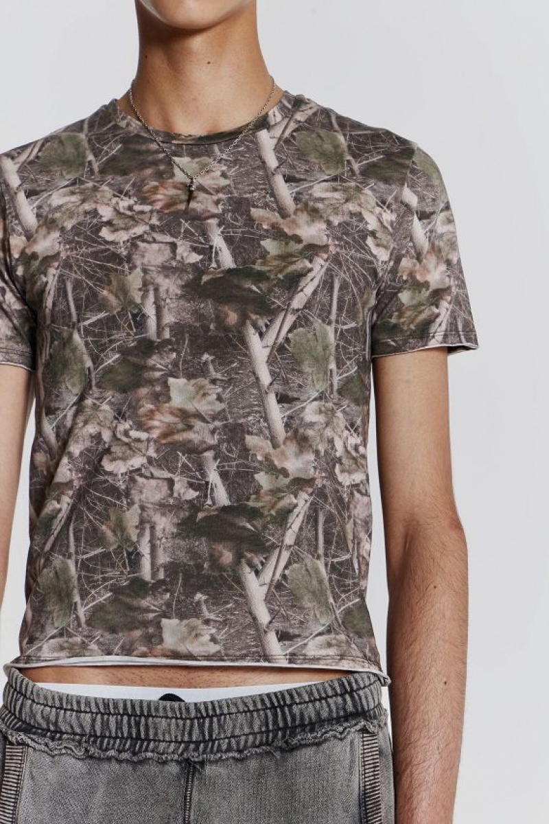 Jadedlondon Woodland Shrunken Tee | JADLDN24636